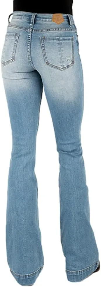 Tin Haul Western Jeans Womens Flare Slim Blue 10-054-0595-0103 BU