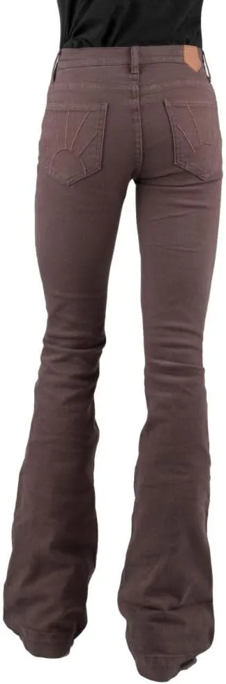 Tin Haul Womens Brown Cotton Blend 595 Libby Plain Jeans