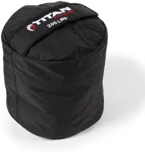 Titan Fitness 200 LB HD Strongman Sandbags, Double Layer, 1050D Cordura, Black, Carry Home Gym Training