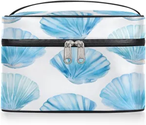 Toiletry Bags Sea Shell Large Capacity Travel Makeup Organizer Case, Shell Portable Toiletry Bag for Women Makeup Brush Bag Storage Bag