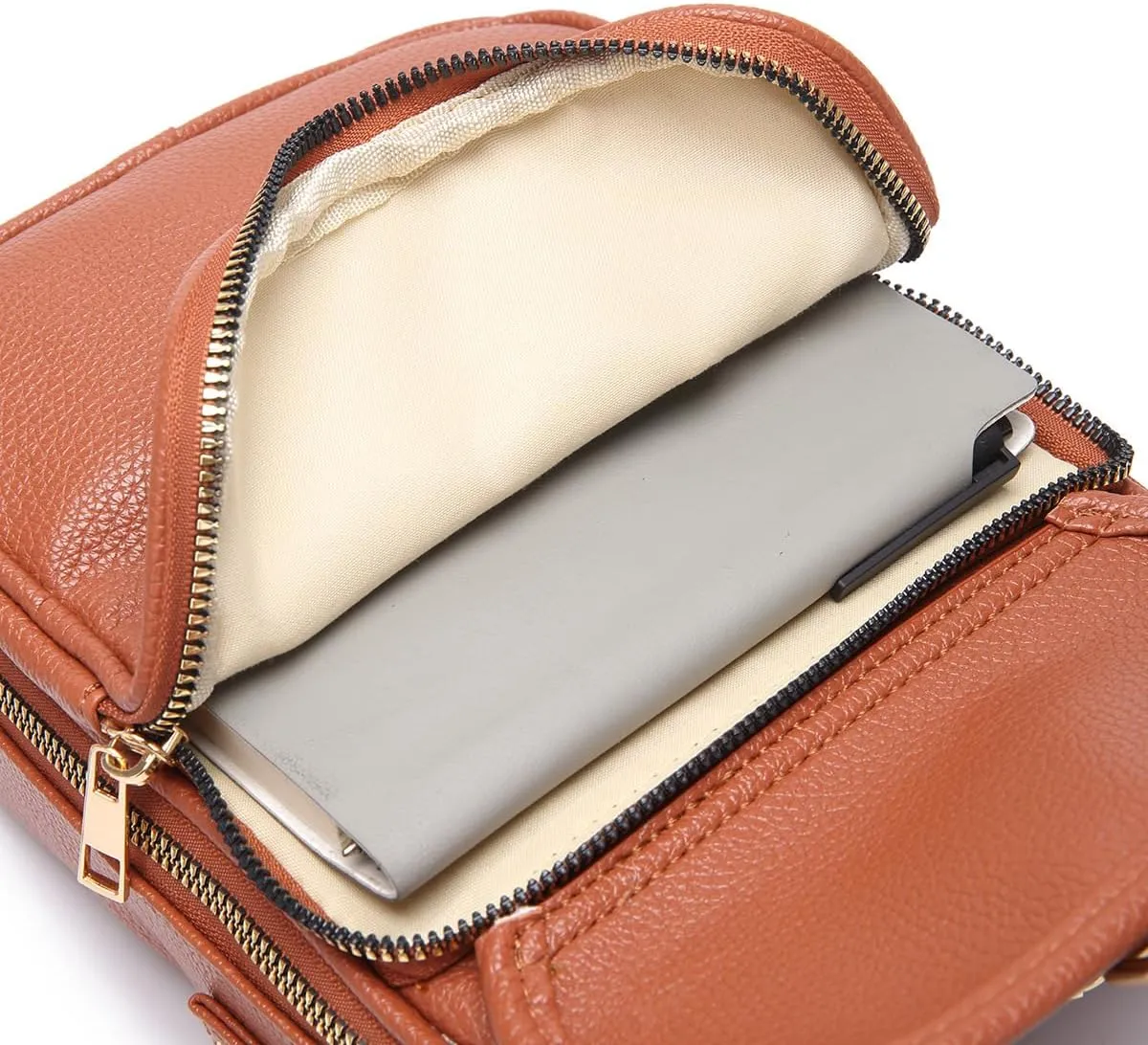 Tojoyride Crossbody Bag for Women Anti Theft Leather Mini Messenger Bag