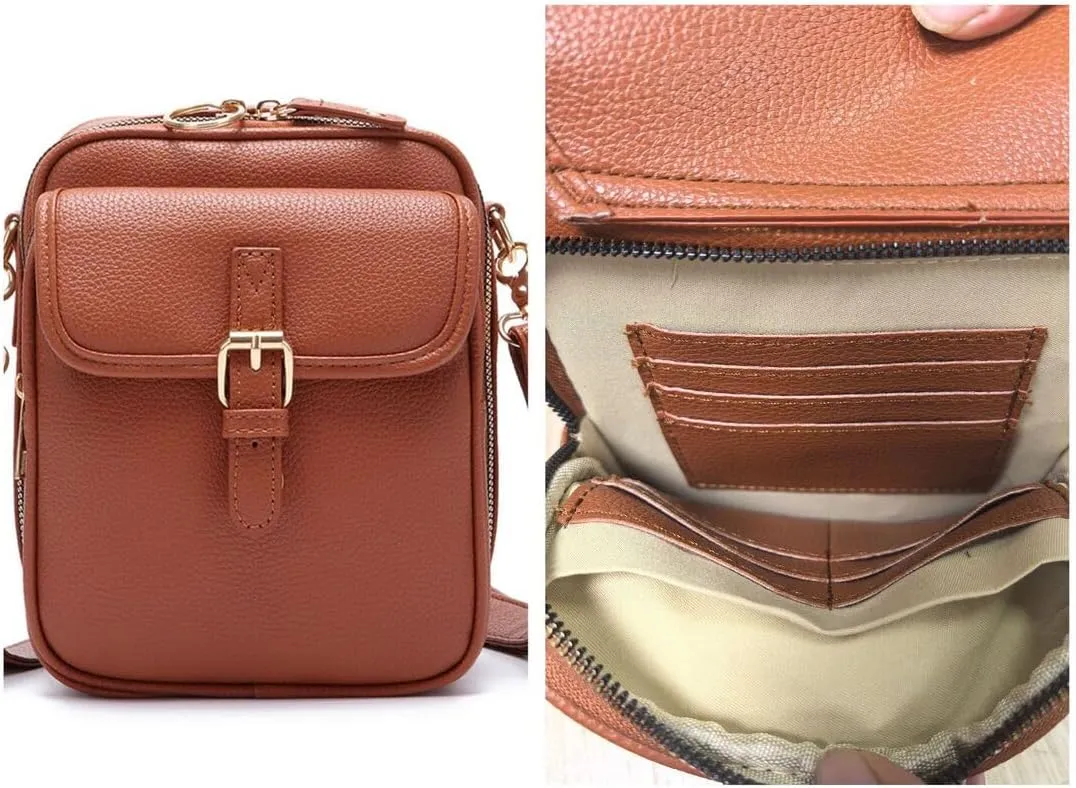 Tojoyride Crossbody Bag for Women Anti Theft Leather Mini Messenger Bag