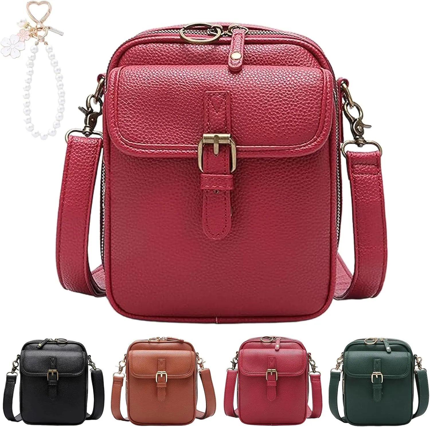 Tojoyride Crossbody Bag, Urvashi Crossbody Bag, Small Crossbody Bags for Women with 10 Rfid Shielding Compartments