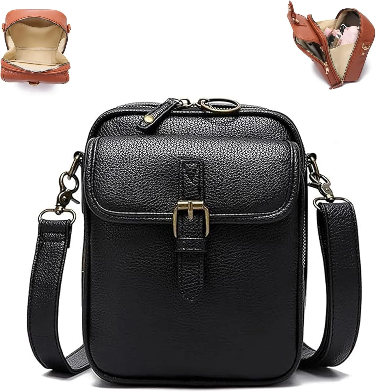 Tojoyride Crossbody Bag, Urvashi Crossbody Bag, Upgraded Vintage Anti Theft Purse Messenger Shoulder Bags Built In Wallet