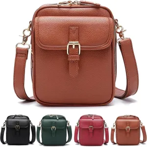 Tojoyride Crossbody Bag, Urvashi Crossbody Bag, Vintage Anti Theft Purse with 10 Card Slot, Shoulder Bags Built In Wallet