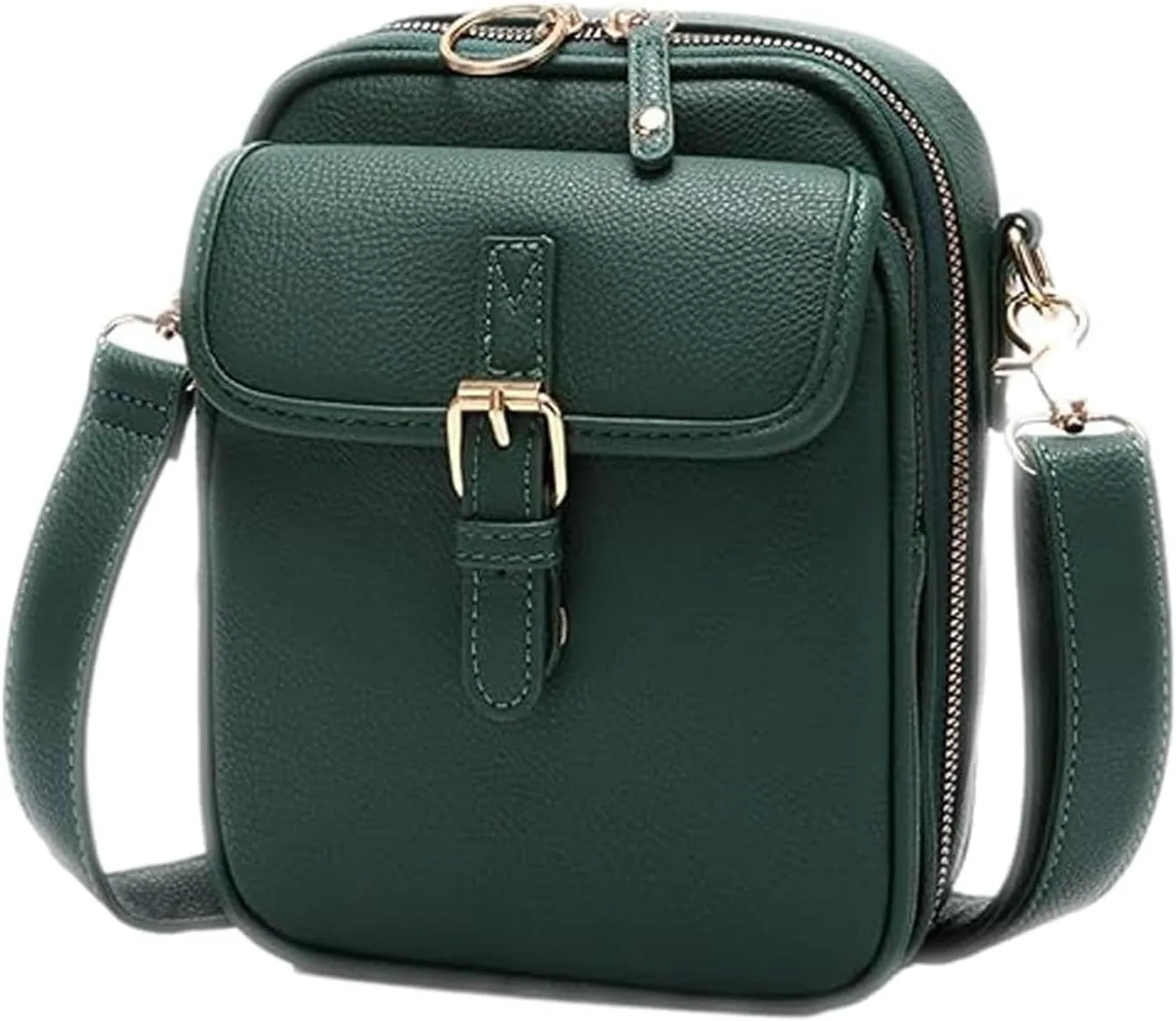 Tojoyride Crossbody Bag with Card Slots, Vintage Cross Body Shoulder Purse, Messenger Shoulder Leather Bags with Zipper