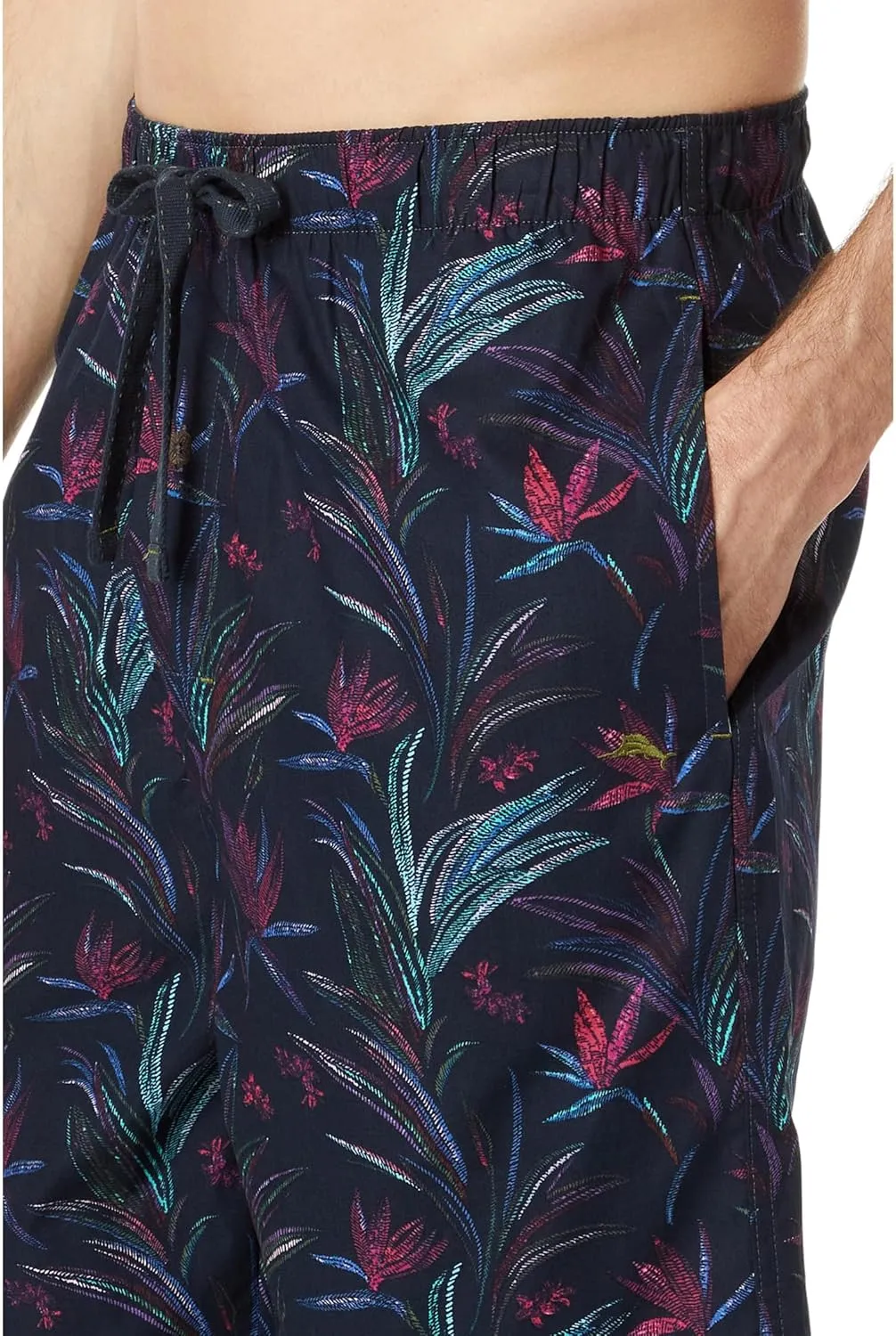 Tommy Bahama Woven Jams for Men - Cotton Fabric - Printed - Elasticized Waistband with Drawstring Closure