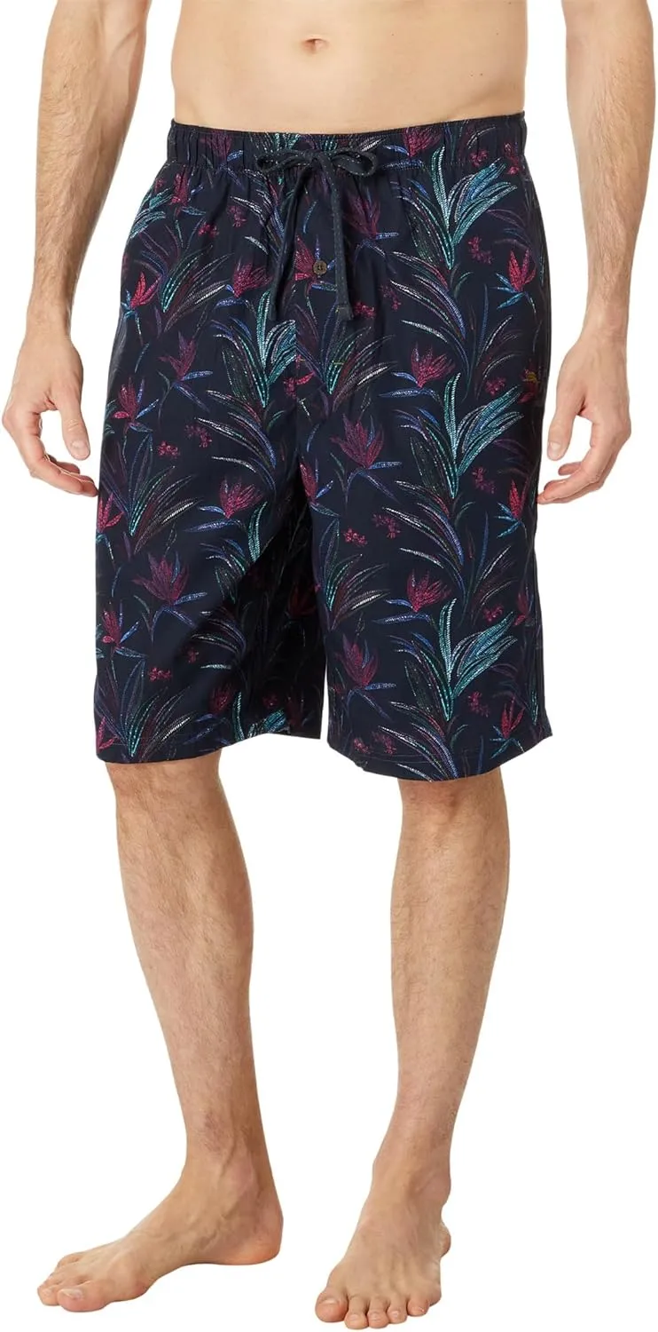 Tommy Bahama Woven Jams for Men - Cotton Fabric - Printed - Elasticized Waistband with Drawstring Closure