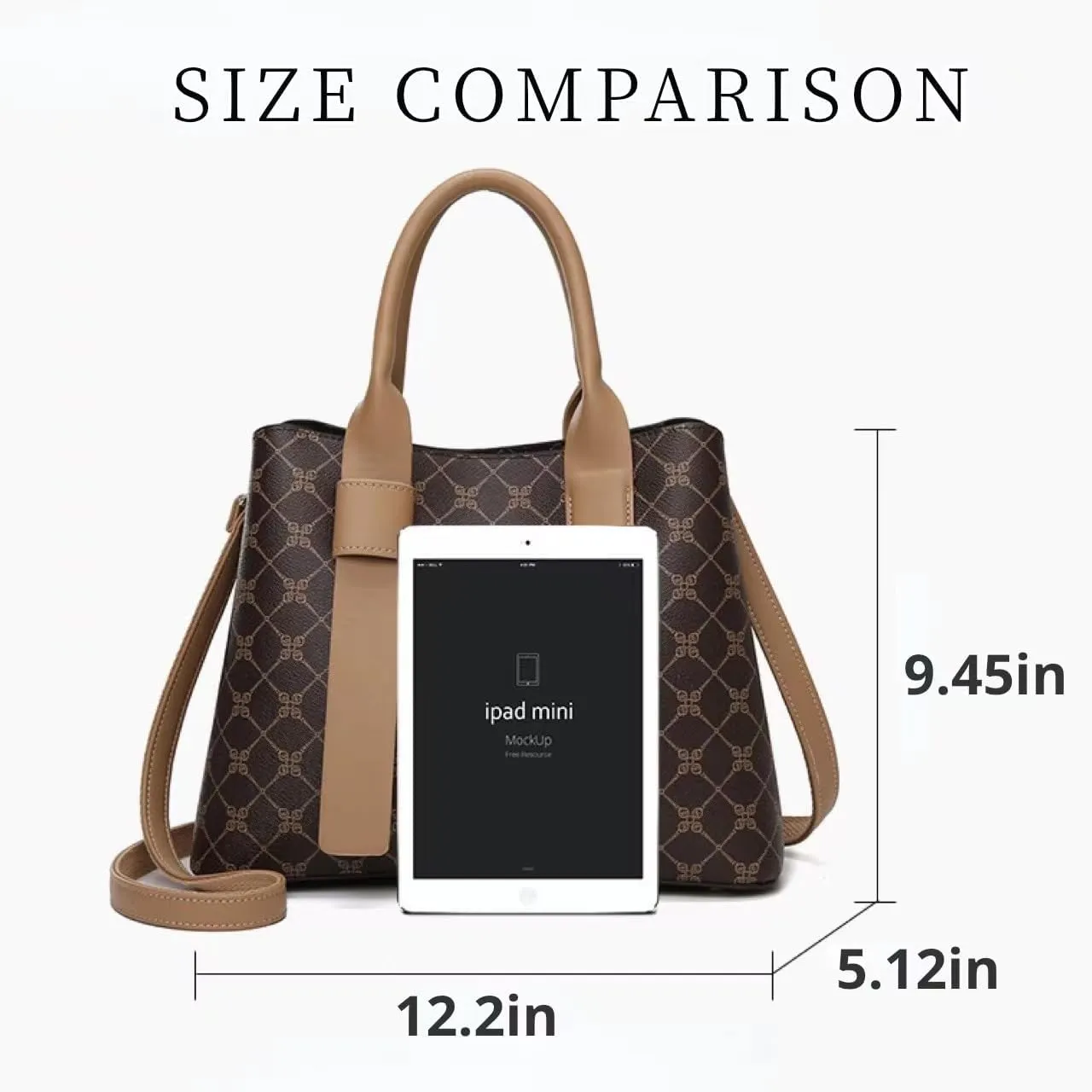 Tote Bag for Women Large Handbag Vegan Leather Shoulder Bag with Zipper Pockets Strap School Office Travel Essentials