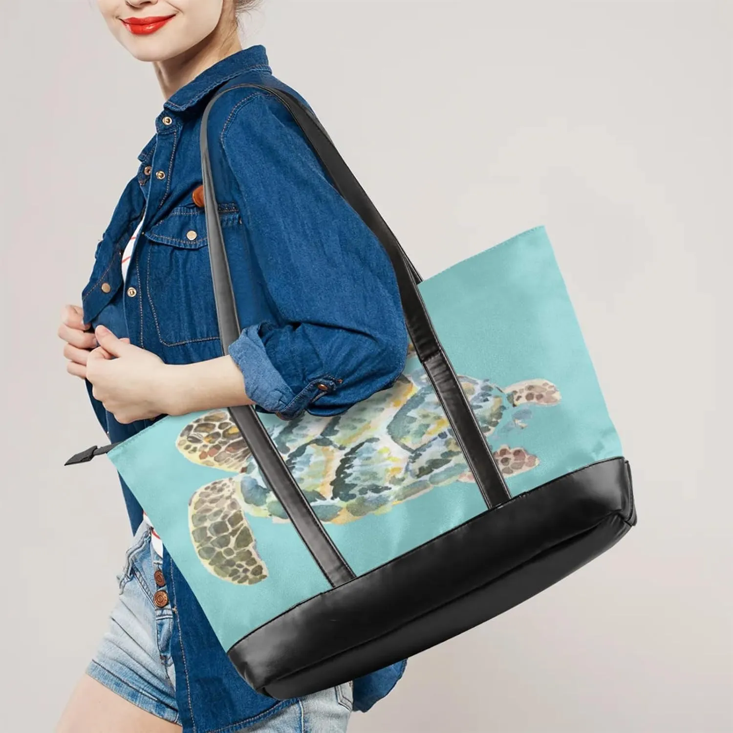 Tote Bag for Women with Zipper, Laptop Tote Bags Laptop Sleeve Case Shoulder Bag Messenger Bags