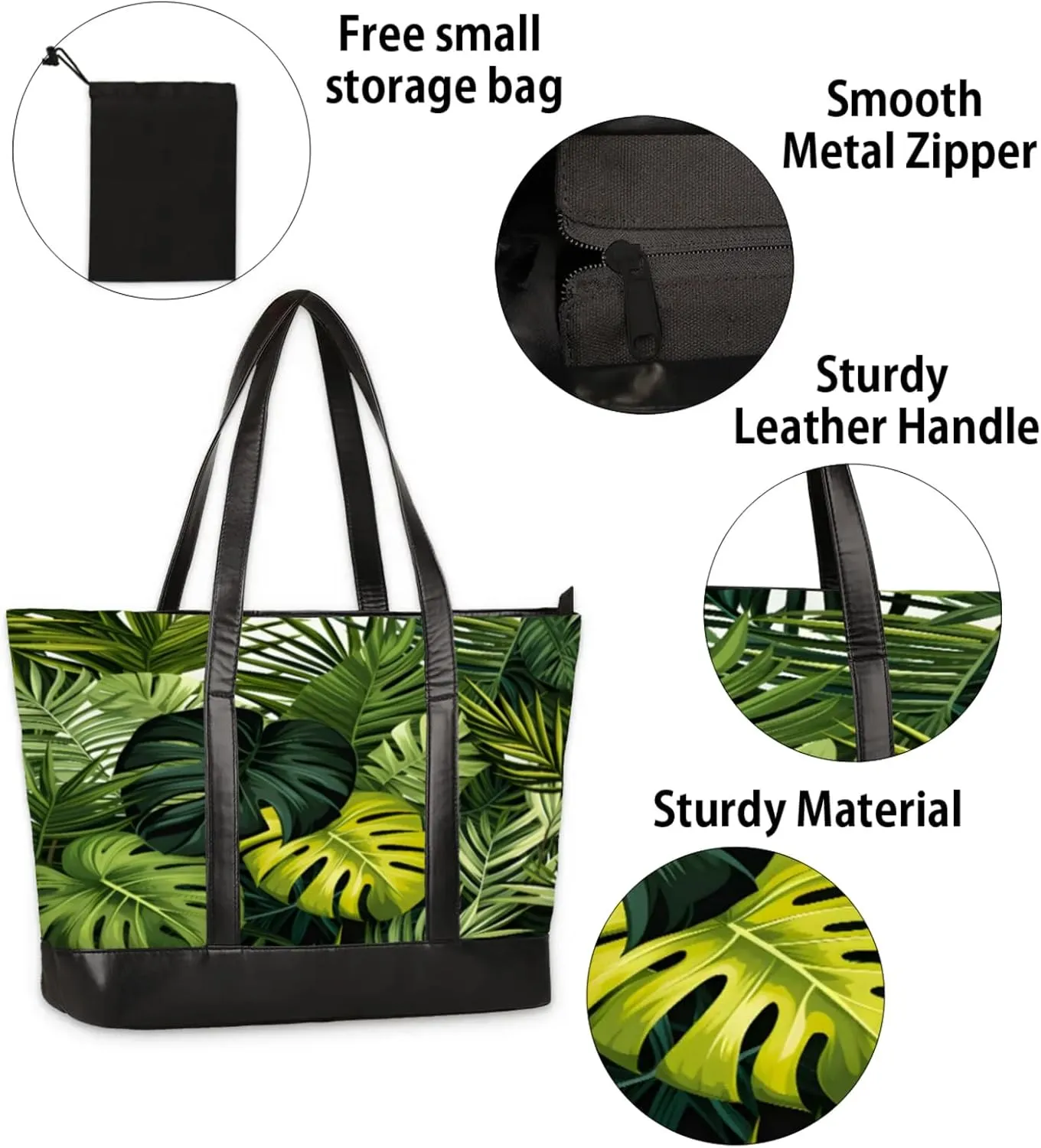 Tote Bag for Women with Zipper, Laptop Tote Bags Laptop Sleeve Case Shoulder Bag Messenger Bags