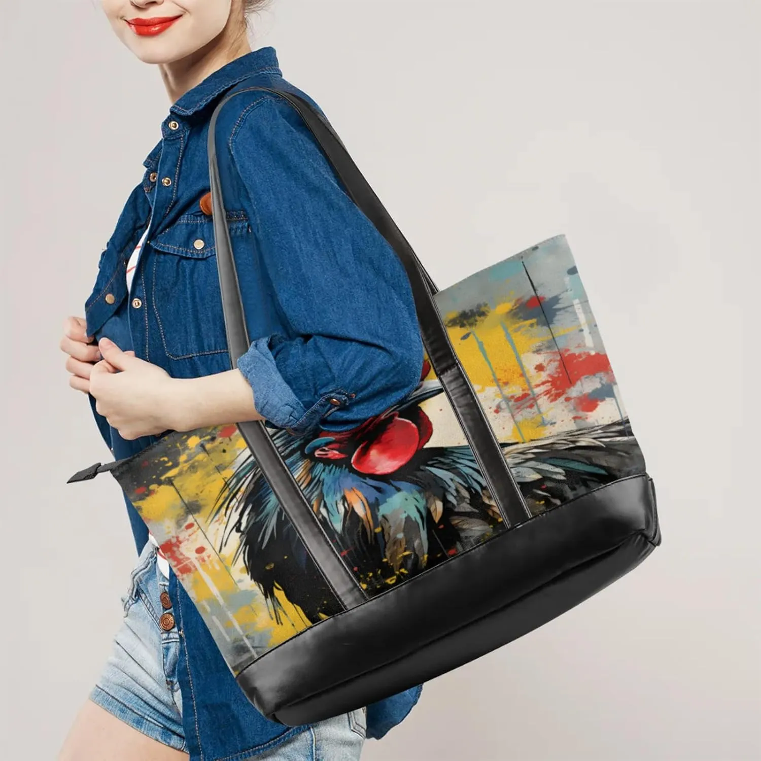 Tote Bag for Women with Zipper, Laptop Tote Bags Laptop Sleeve Case Shoulder Bag Messenger Bags