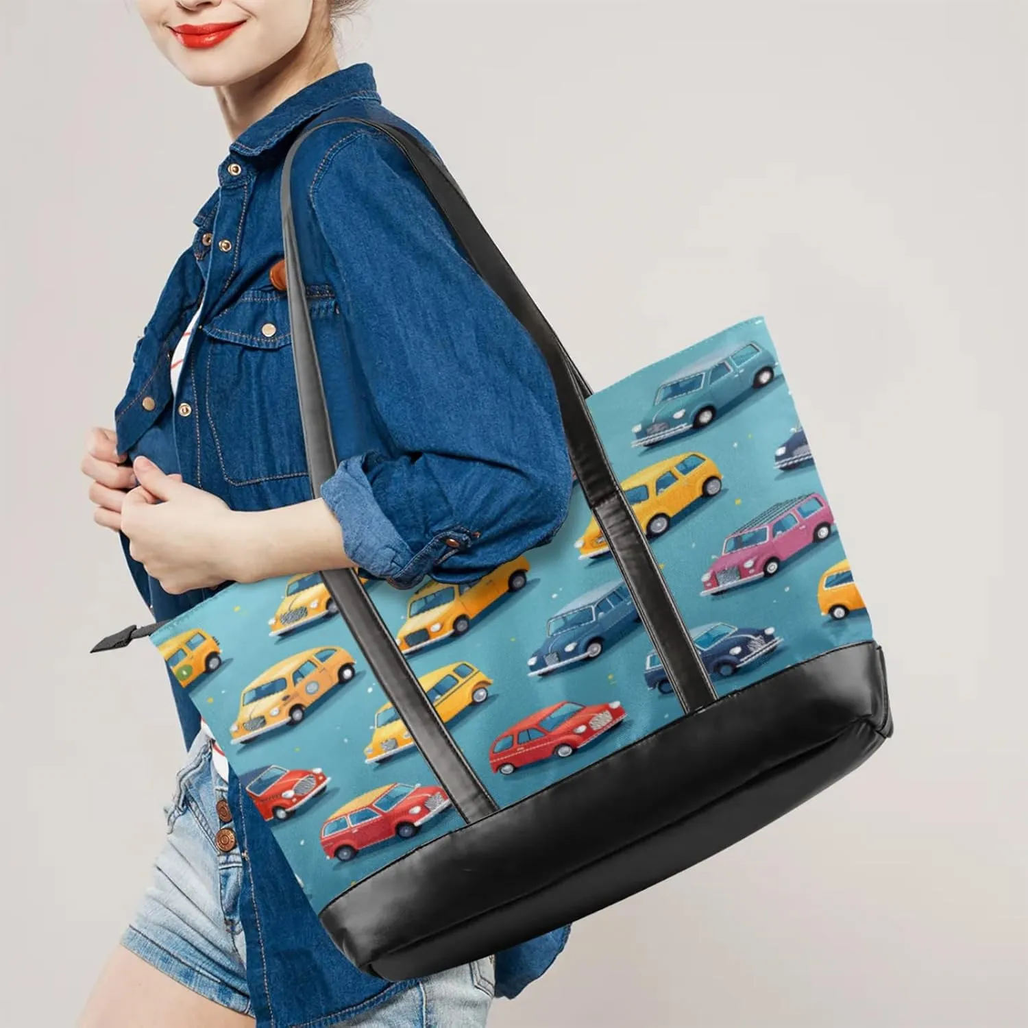 Tote Bag for Women with Zipper, Laptop Tote Bags Laptop Sleeve Case Shoulder Bag Messenger Bags