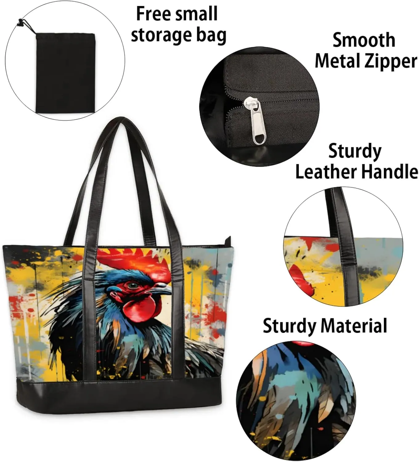 Tote Bag for Women with Zipper, Laptop Tote Bags Laptop Sleeve Case Shoulder Bag Messenger Bags