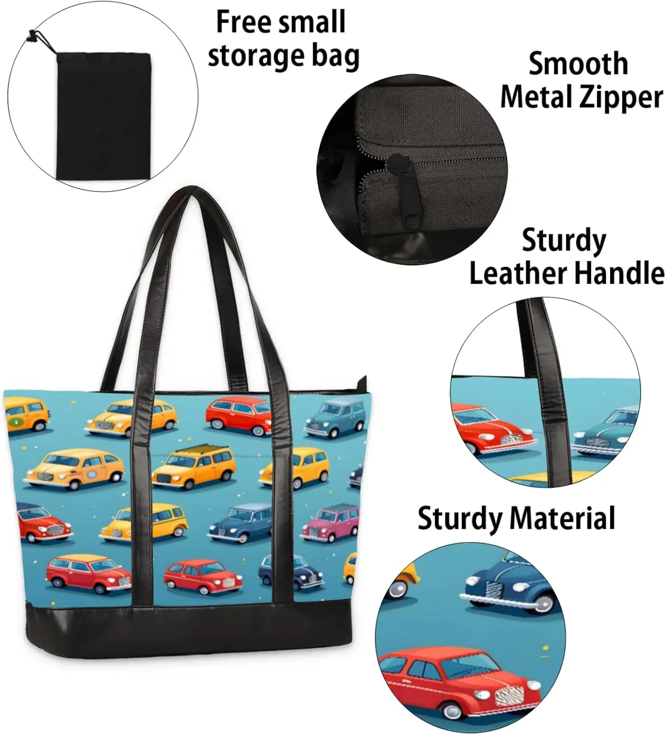 Tote Bag for Women with Zipper, Laptop Tote Bags Laptop Sleeve Case Shoulder Bag Messenger Bags