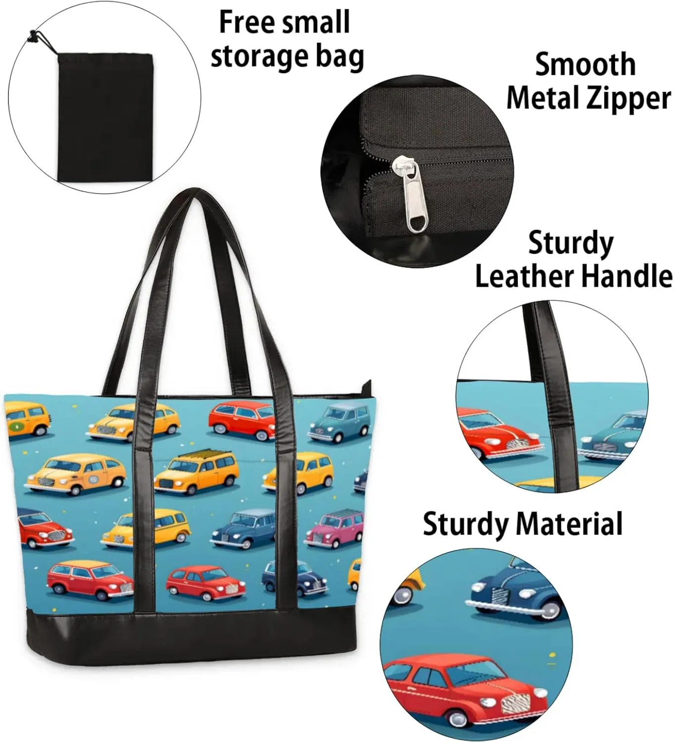 Tote Bag for Women with Zipper, Laptop Tote Bags Laptop Sleeve Case Shoulder Bag Messenger Bags