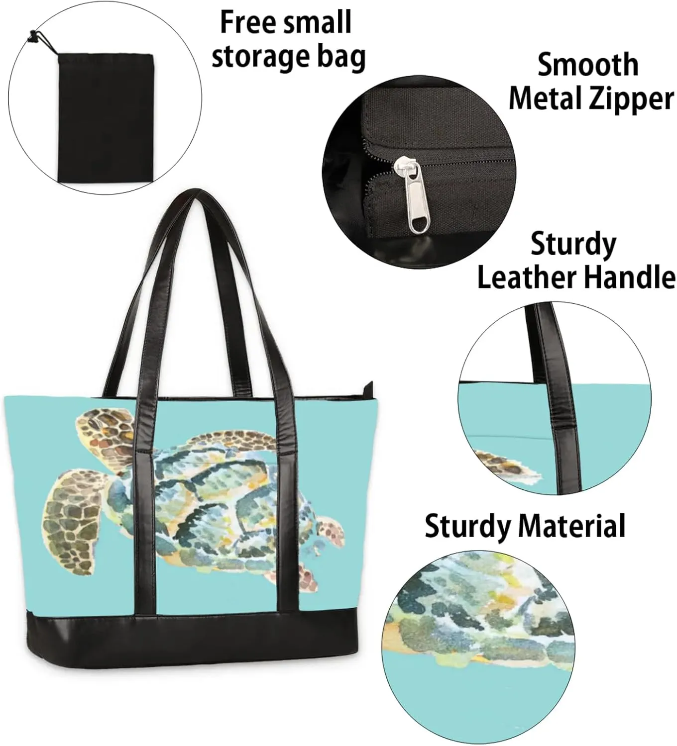 Tote Bag for Women with Zipper, Laptop Tote Bags Laptop Sleeve Case Shoulder Bag Messenger Bags