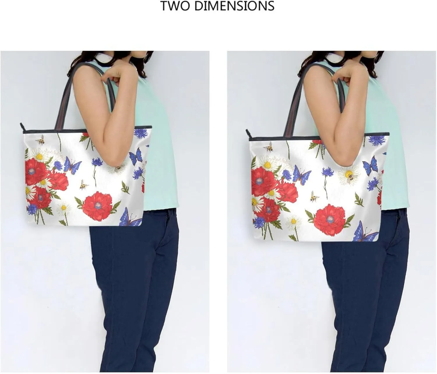 Tote Top Handle Shoulder Bag Butterfly Handbag - Large Tote Bags for Women Purses and Ladies Work Handbags Pattern 1