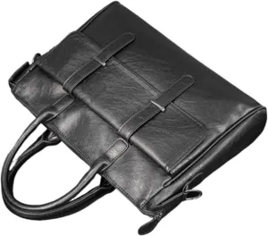 Travel Messenger Crossbody Bag, Business Laptop Briefcase w/Strap, Leathers, Satchel Bag For Men/Women, Waterproof, Retro Shoulder Bag, for Office College, 14.5in