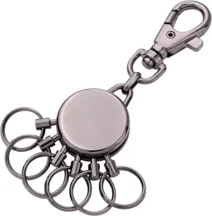 Troika Basic GM (gun metal) - the ingenious key organizer | makes even the largest bunch of keys easy to handle | key change in seconds