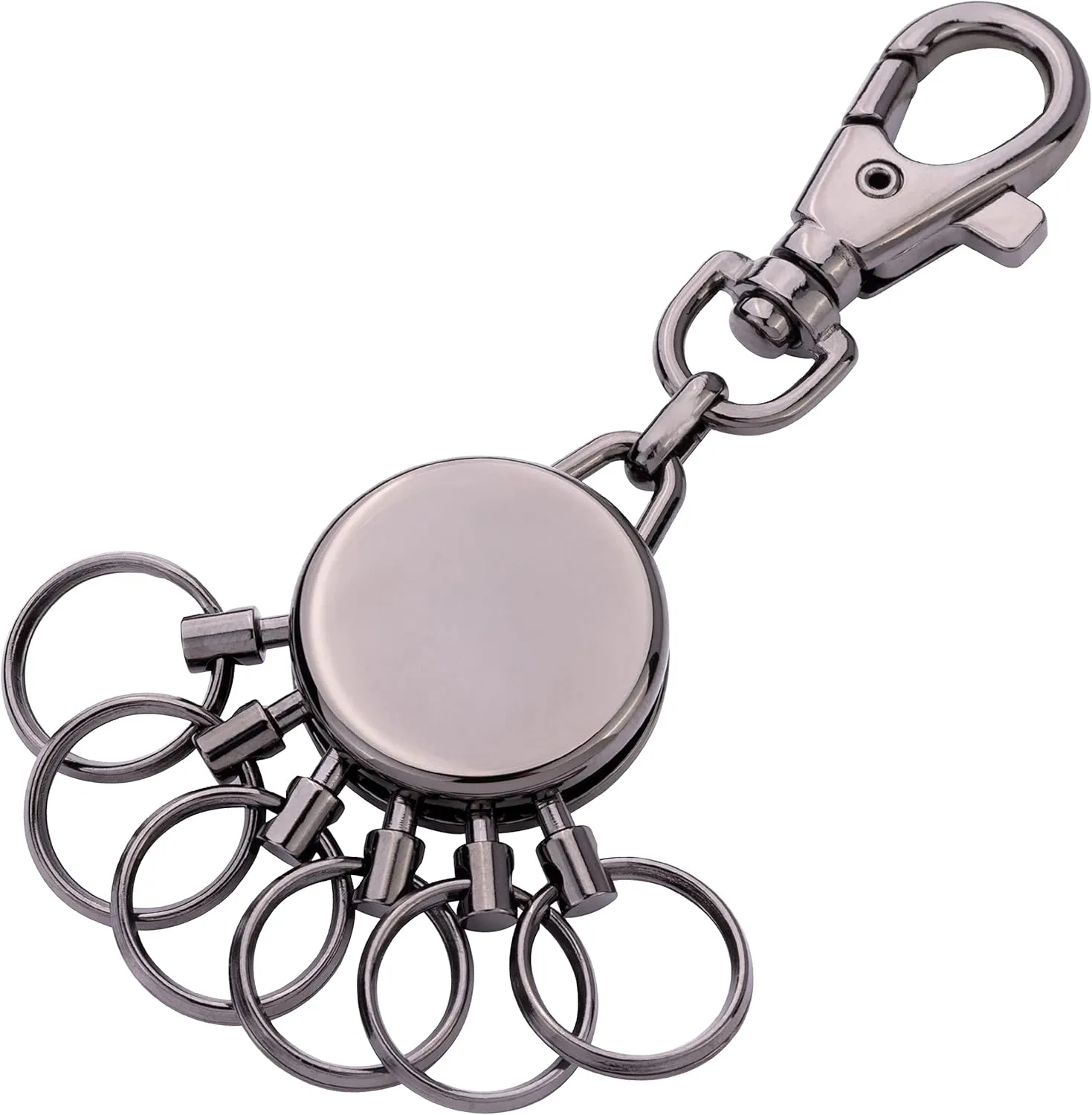 Troika Basic GM (gun metal) - the ingenious key organizer | makes even the largest bunch of keys easy to handle | key change in seconds