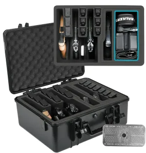 TSA Approved Gun Case for Pistol - Holds Multiple Handguns Case | Air Travel Hard Shell Pistol Case | Pre-cut Heavy Duty Waterproof Gun Case with Silica Gel Canister