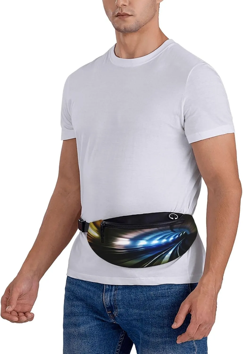 Tube Subway Underground Train Fanny Pack, Crossbody Waist Packs for Women Men Waist Bags with Adjustable Strap for Travel Running Hiking Sport