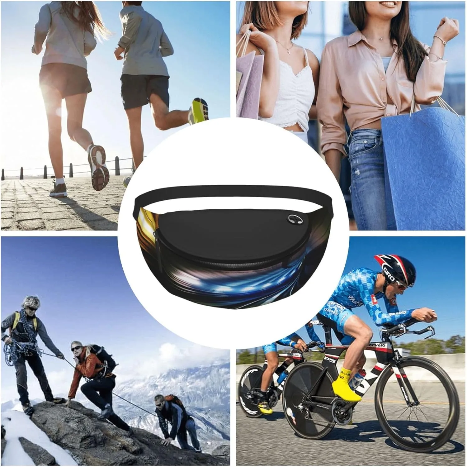 Tube Subway Underground Train Fanny Pack, Crossbody Waist Packs for Women Men Waist Bags with Adjustable Strap for Travel Running Hiking Sport