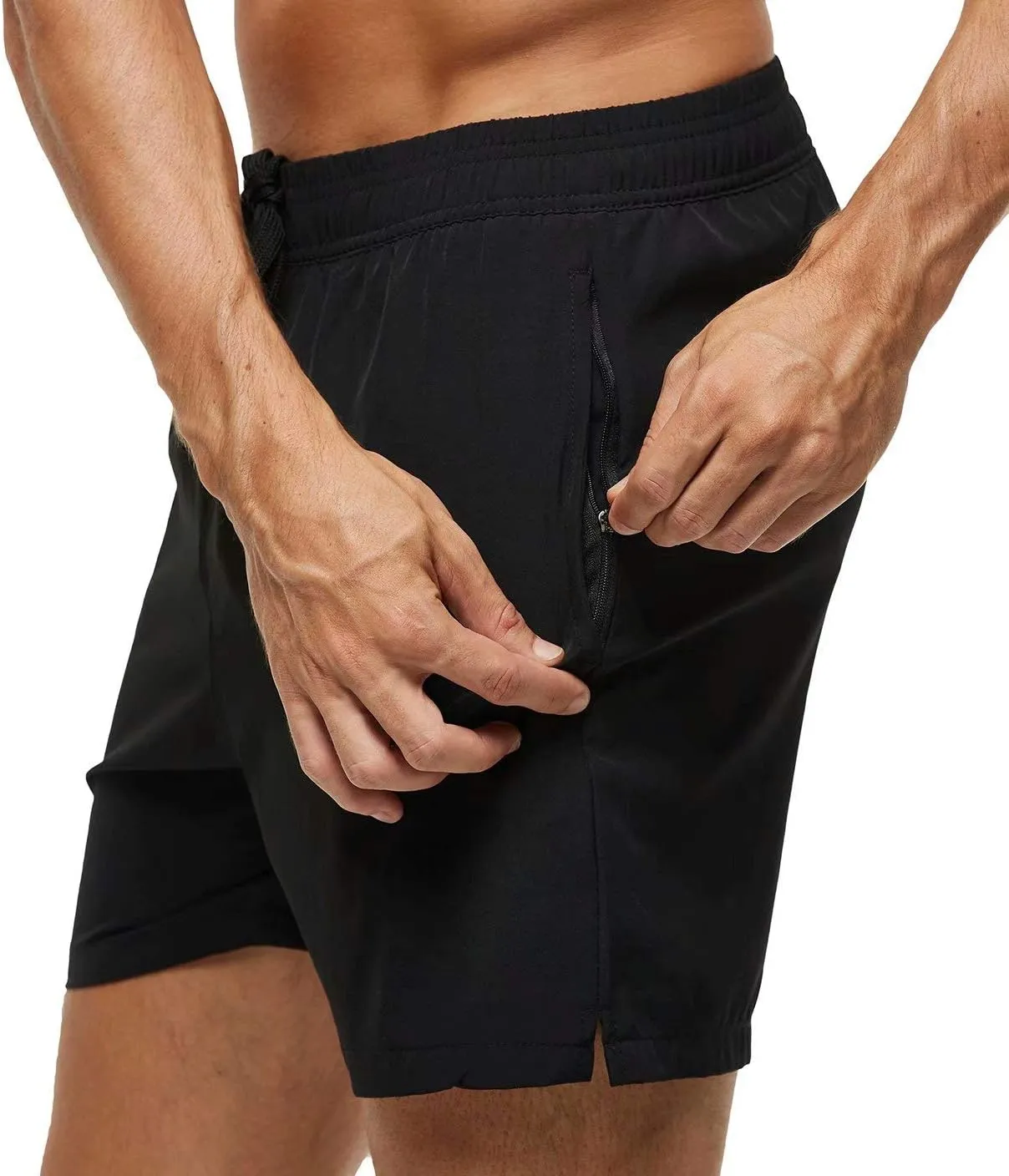 Tyhengta Men's Swim Trunks Quick Dry Beach Shorts with Zipper Pockets and Mesh Lining