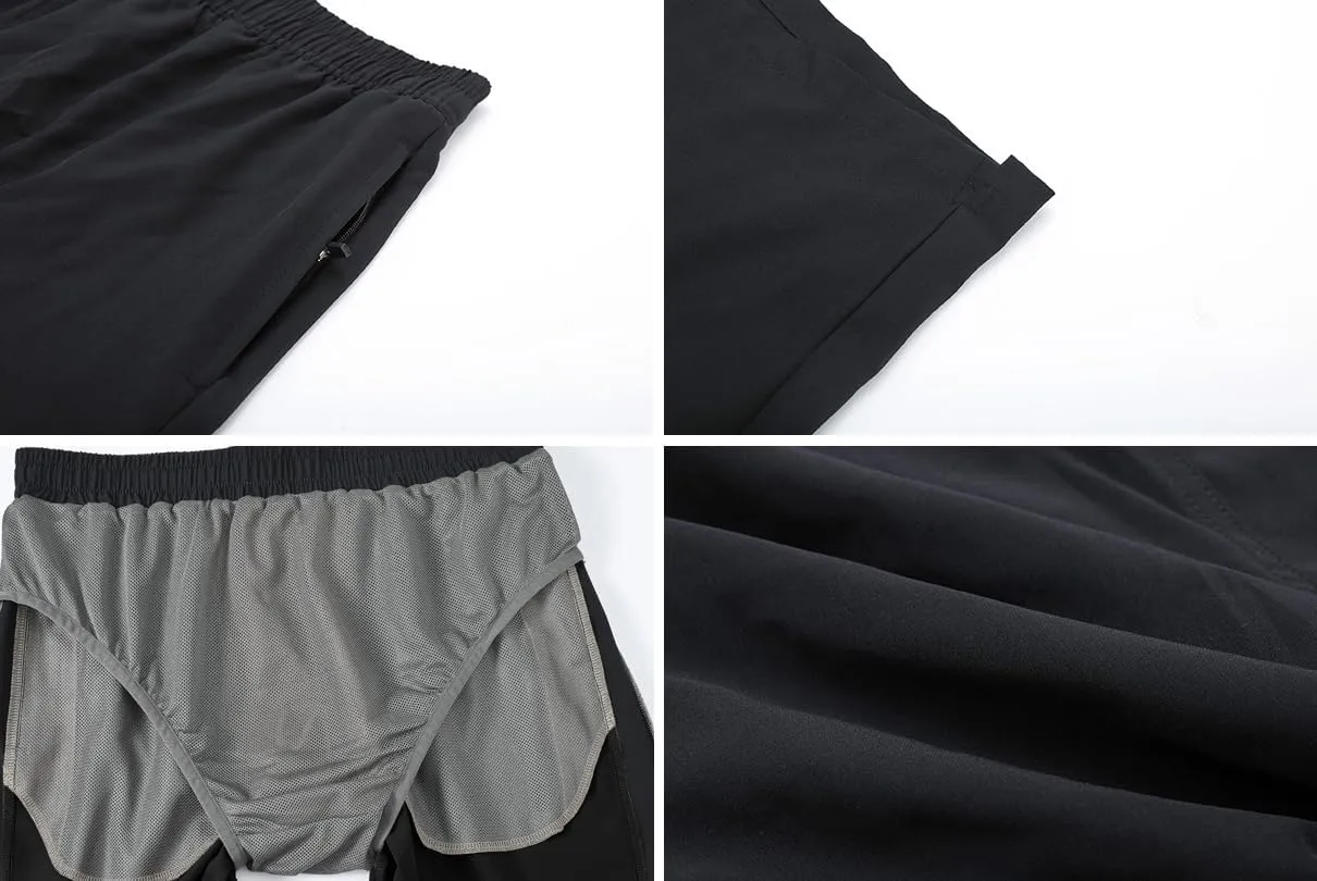 Tyhengta Men's Swim Trunks Quick Dry Beach Shorts with Zipper Pockets and Mesh Lining