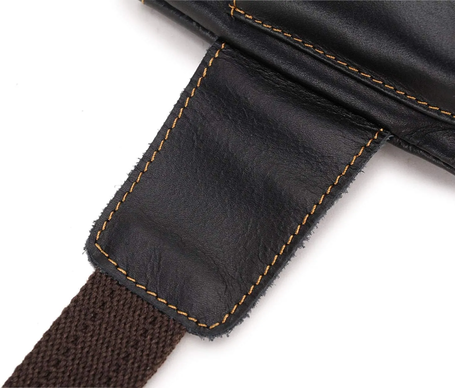 Unisex Brown Genuine Leather Waist Bag Messenger Fanny Pack Bum Bag For Men Women Travel Sports Running Hiking