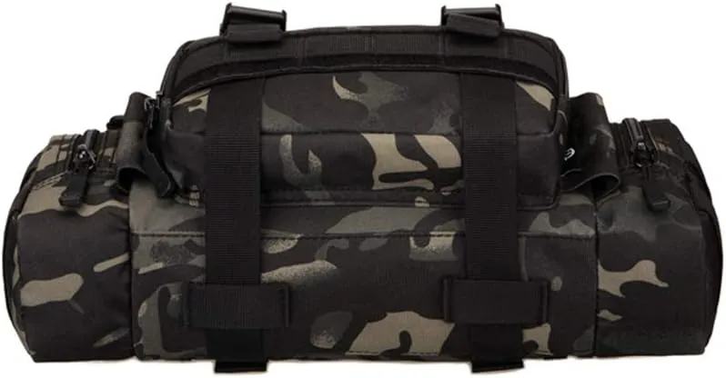 UNISTRENGH Utility 3P Military Tactical Duffle Waist Bags MOLLE Assault Shoulder Backpack Multifunction EDC Pouches Heavy Duty Fanny Packs (Black-Scorpion camouflage)