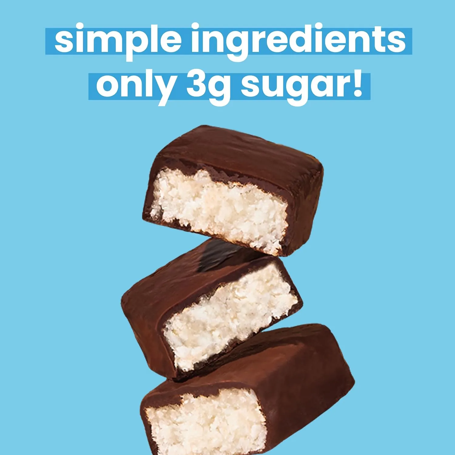 UNREAL Dark Chocolate Coconut Bars (3 Value Size Bags) | Vegan, 3g Sugar, & 3 Simple Ingredients | Non-GMO, Gluten Free, & Fair Trade | 9.5oz each