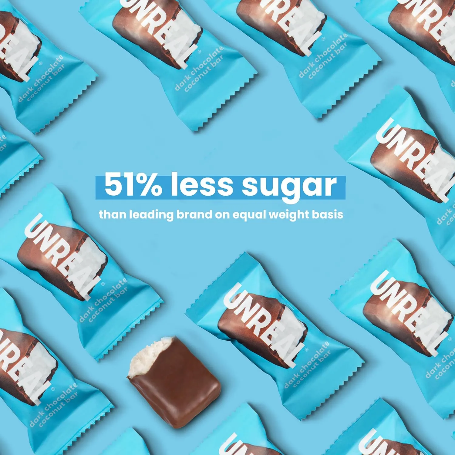 UNREAL Dark Chocolate Coconut Bars (3 Value Size Bags) | Vegan, 3g Sugar, & 3 Simple Ingredients | Non-GMO, Gluten Free, & Fair Trade | 9.5oz each