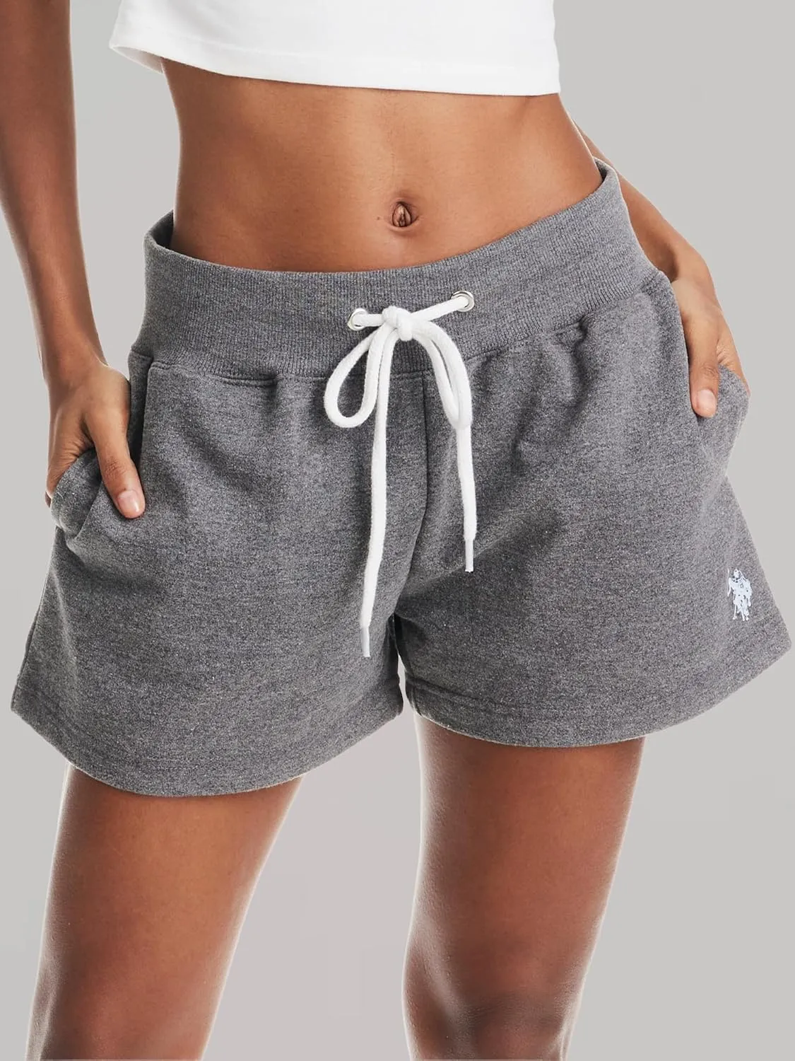 U.S. Polo Assn. Womens Sweat Shorts with Pockets - French Terry Pajama Lounge Shorts for Women