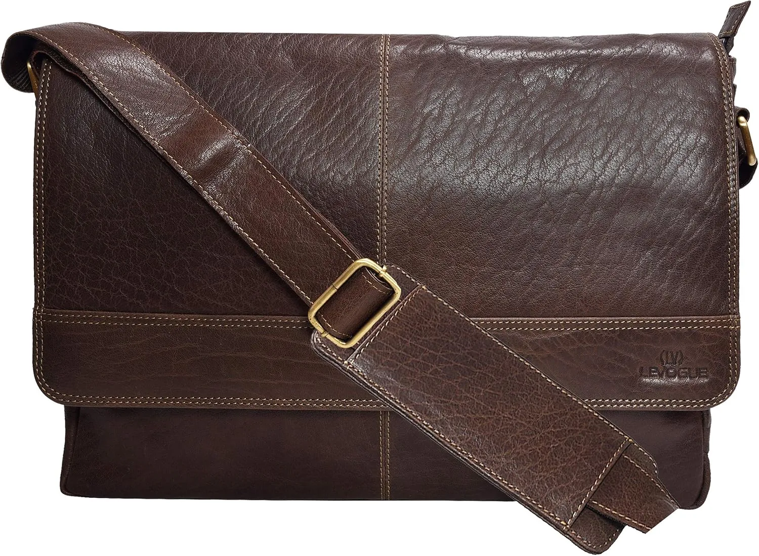 VALENCHI 14" Leather Messenger Bag