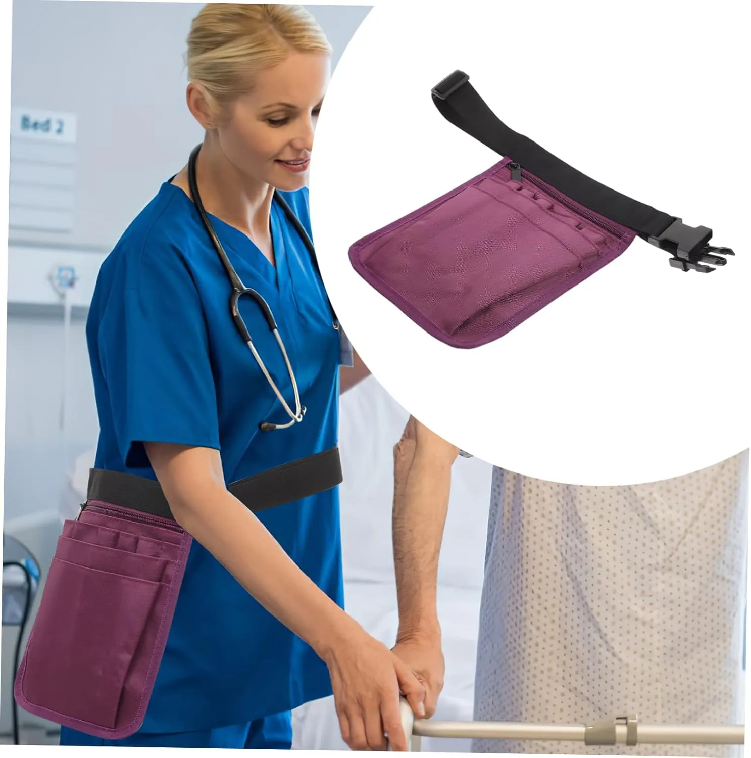 VANZACK Professional Nurse Waist Pouch Organizer Carrying Pouch Tool Waist Bag Clinical Bag for Nursing Students
