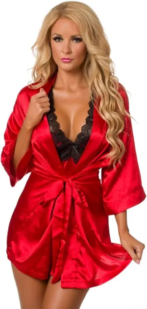 Velvet Kitten by Lingerie Diva Midnight Romance Robe Set