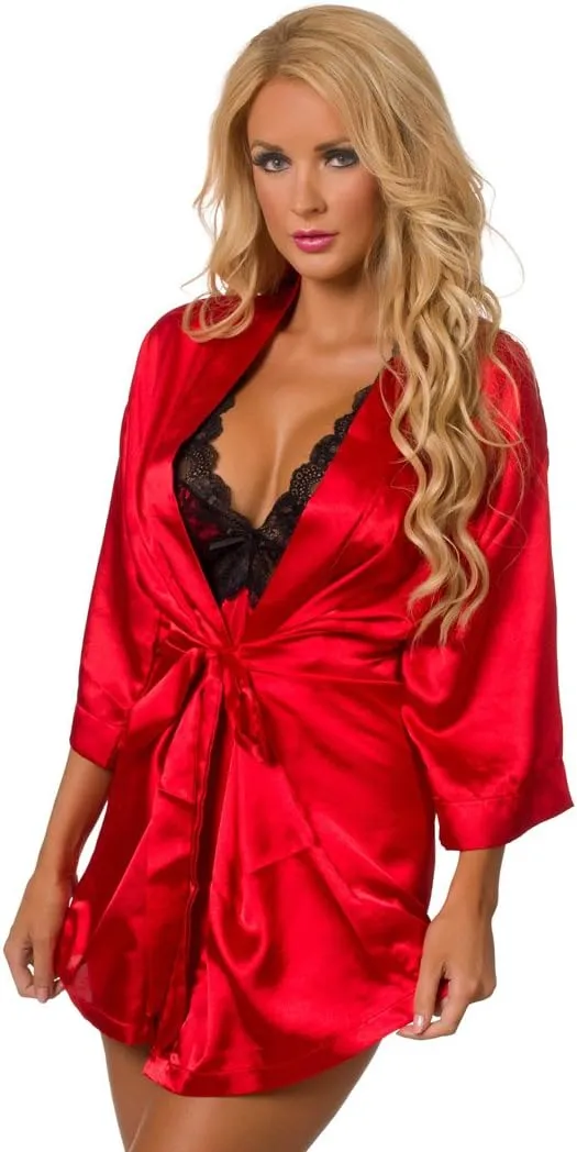 Velvet Kitten by Lingerie Diva Midnight Romance Robe Set