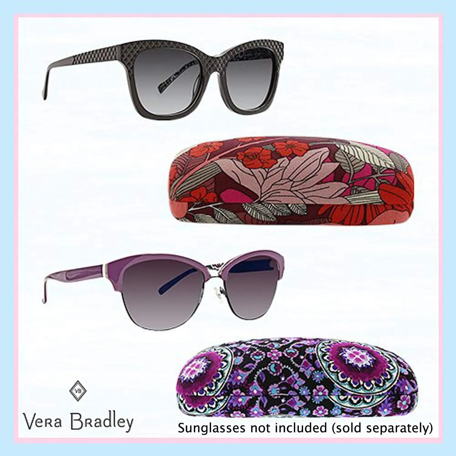 Vera Bradley Sunglasses/Eyeglasses Clamshell Hard Case