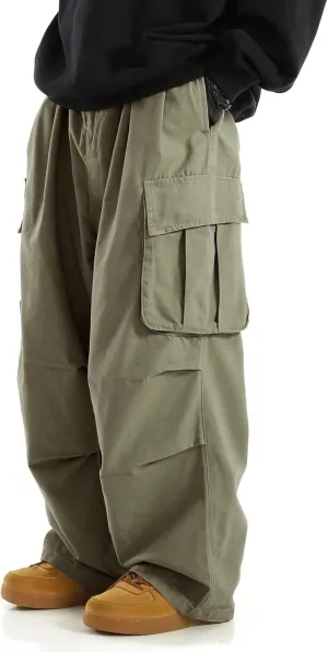 Verdusa Men's Drawstring Waist Pocket Side Loose Cargo Pants Baggy Joggers
