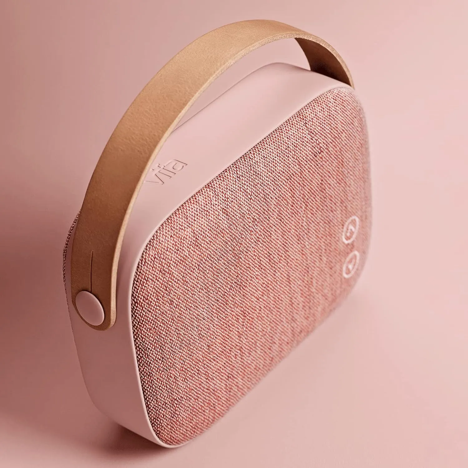 Vifa Helsinki Portable Mini Speaker with Handbag Look, IPX4 Waterproof, HD Stereo, Stylish Private Bluetooth Speaker for Outdoor, Home, Party (Dusty Rose)