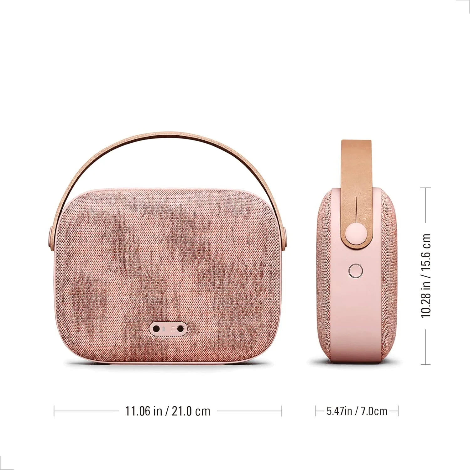 Vifa Helsinki Portable Mini Speaker with Handbag Look, IPX4 Waterproof, HD Stereo, Stylish Private Bluetooth Speaker for Outdoor, Home, Party (Dusty Rose)
