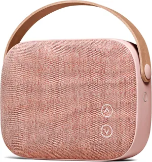 Vifa Helsinki Portable Mini Speaker with Handbag Look, IPX4 Waterproof, HD Stereo, Stylish Private Bluetooth Speaker for Outdoor, Home, Party (Dusty Rose)