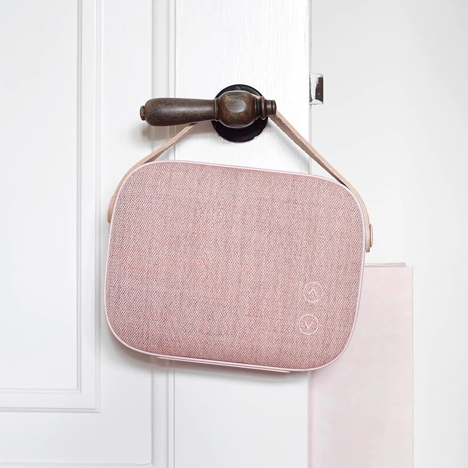 Vifa Helsinki Portable Mini Speaker with Handbag Look, IPX4 Waterproof, HD Stereo, Stylish Private Bluetooth Speaker for Outdoor, Home, Party (Dusty Rose)