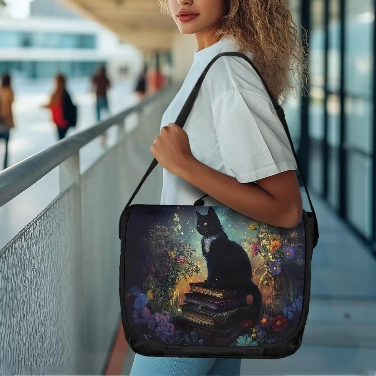 Vintage Women Crossbody Bag Men Flap Messenger Bag with Adjustable Strap Classic Large Satchel for Casual Work