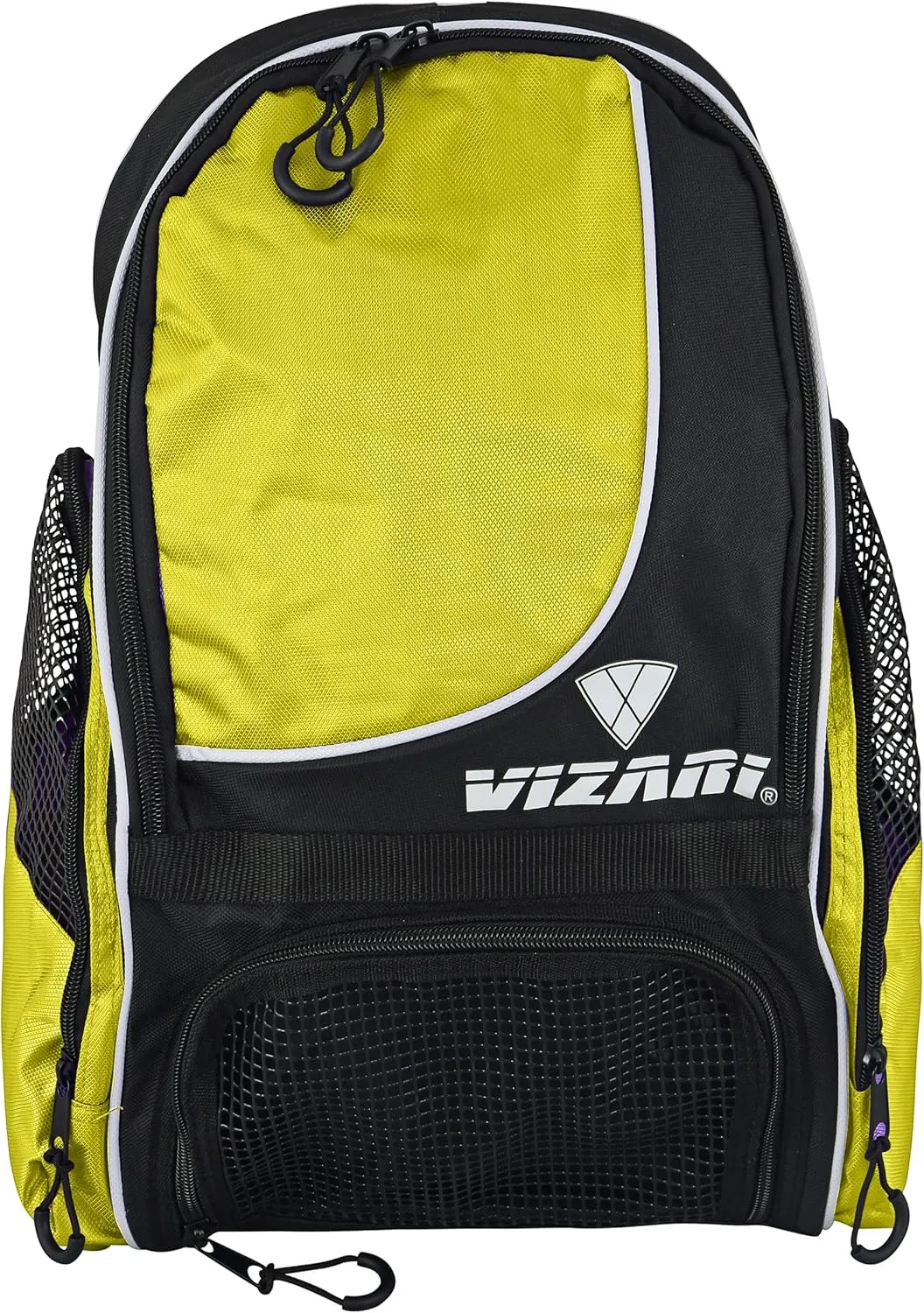 Vizari Solano Soccer Backpack With Ball Compartment and Vented Ball Pocket and Mesh Side Cargo Pockets for Adults and Teens