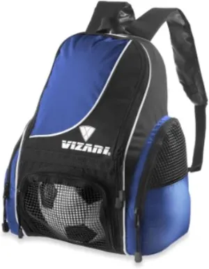 Vizari Solano Soccer Backpack With Ball Compartment and Vented Ball Pocket and Mesh Side Cargo Pockets for Adults and Teens