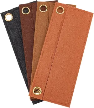 WADORN 4 Colors Felt Purse Organizer Insert, Handbag Divider Insert Inner Pocket Purse Rectangle Mini Envelope Crossbody Conversion Kit with Eyelets Bag In Bag Pouch Insert for Wallet, 6.7x2.7 Inch