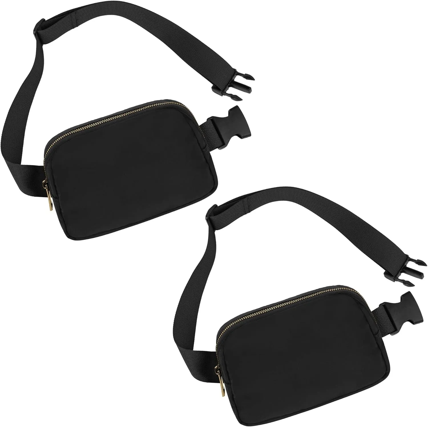 Waist Belt Bag Fashion Fanny Women and Men Gift Waist Pack With Adjustable Strap For Travel Running Hiking Walking Black black